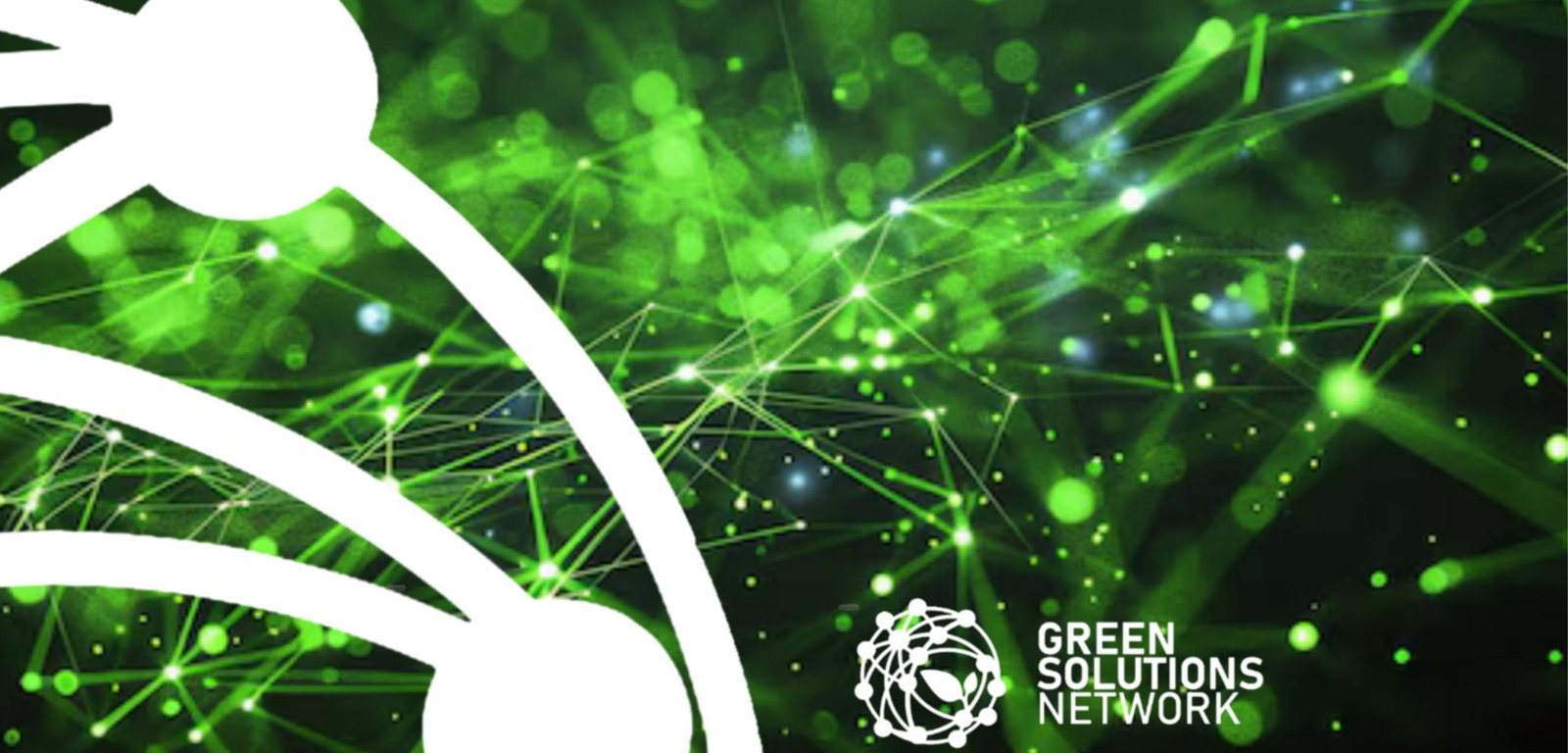 About Us header from the GSN pack: network field and Green Solutions Network mark